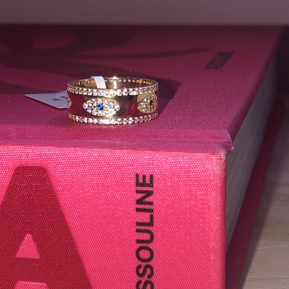Gold Evil Eye Ring - Picture 3 of 4